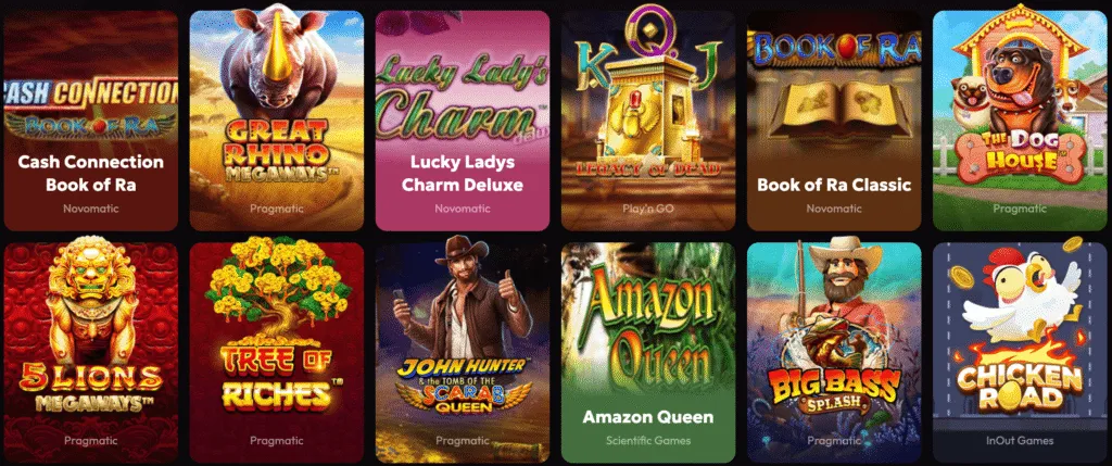 Spelaanbod bij Mad Casino