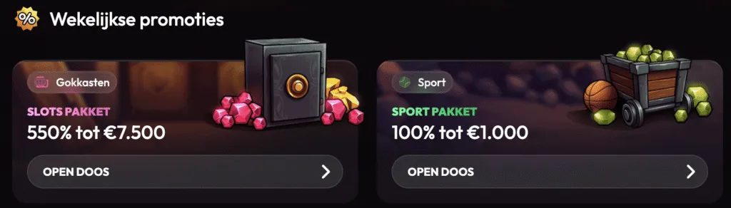 Wekelijkse promoties bij Mad Casino
